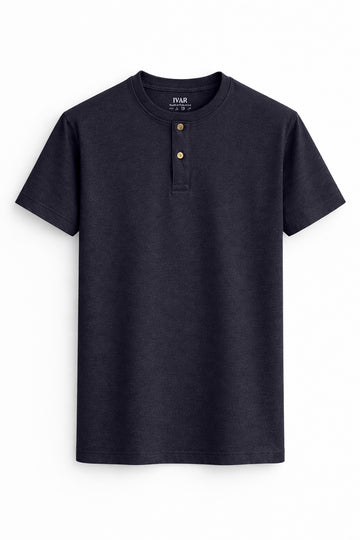 IVAR® Tapered Fit Charcoal Henley