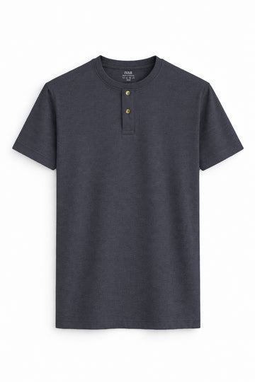 IVAR® Tapered Fit Smoky Grey Henley
