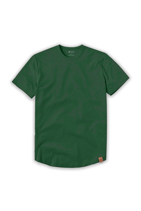 IVAR® Luxeknit Hunter Green shirt (Curved Hem design)