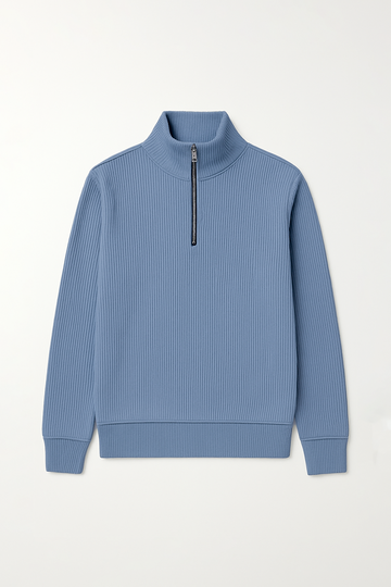 IVAR® Ice Blue Ribbed Quarter Zipper