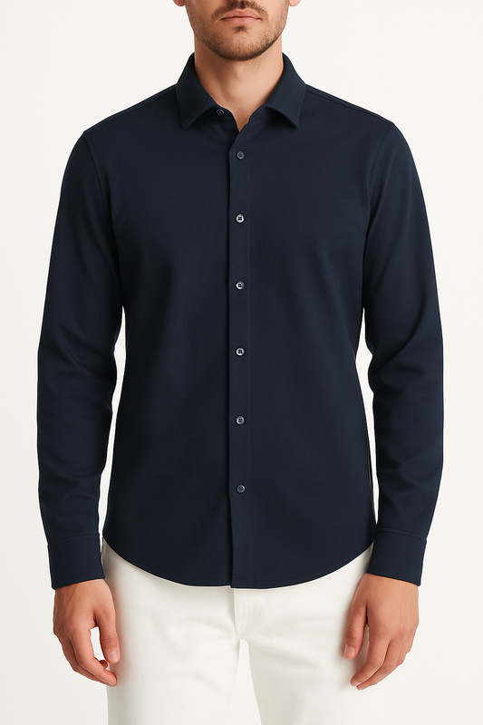 IVAR® Indigo Blue Pique Shirt