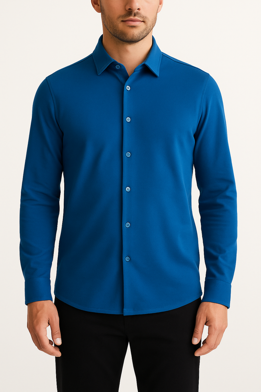 IVAR® Royal blue Pique shirt