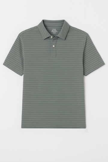 IVAR® Green Striper Spandex Polo