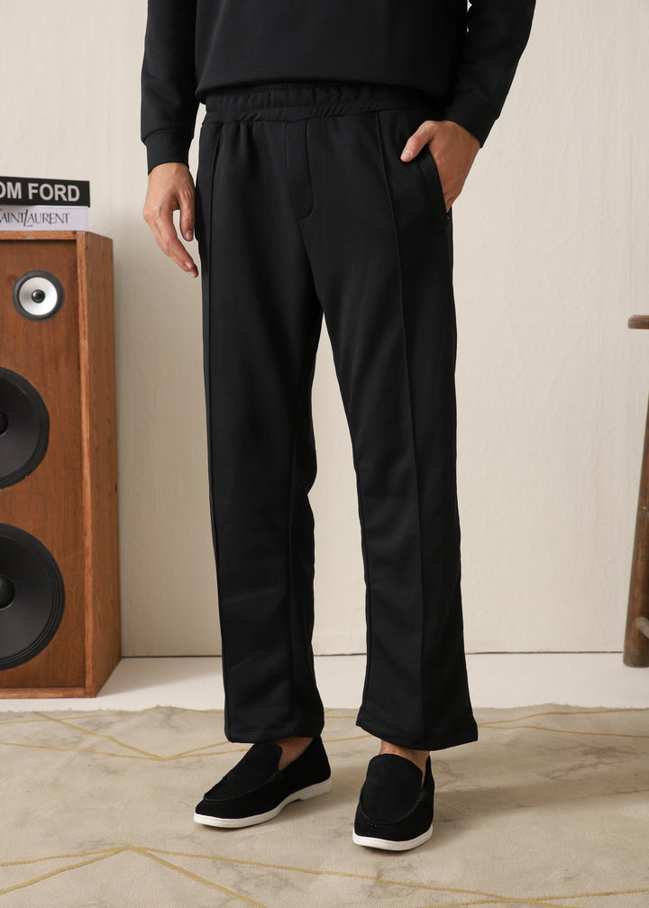 IVAR® Black Fleece Pleated Pants