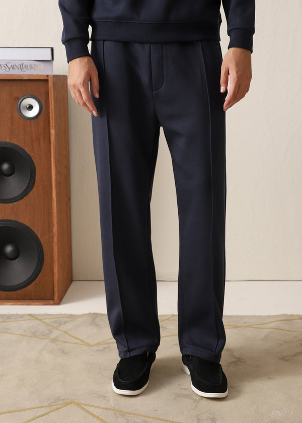 IVAR® Navy Fleece Pleated Pants