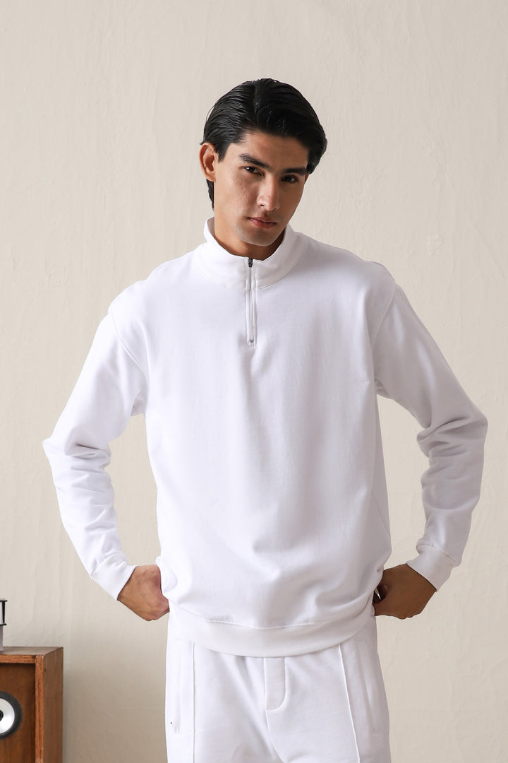 IVAR® White Fleece Quarter Zipper