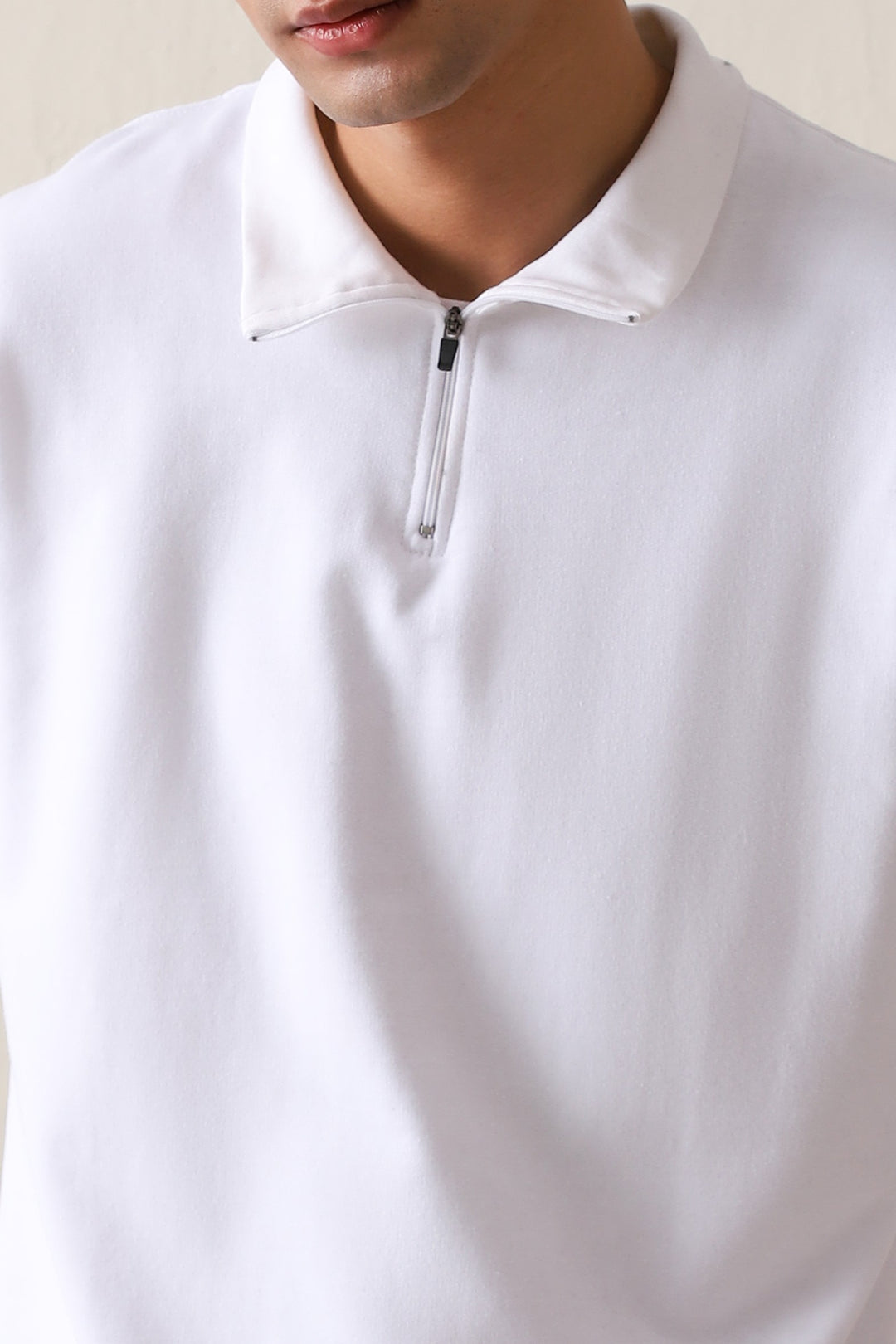 IVAR® White Fleece Quarter Zipper