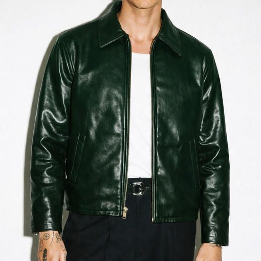 IVAR® Maverick 2.0 Dark Green Leather Jacket