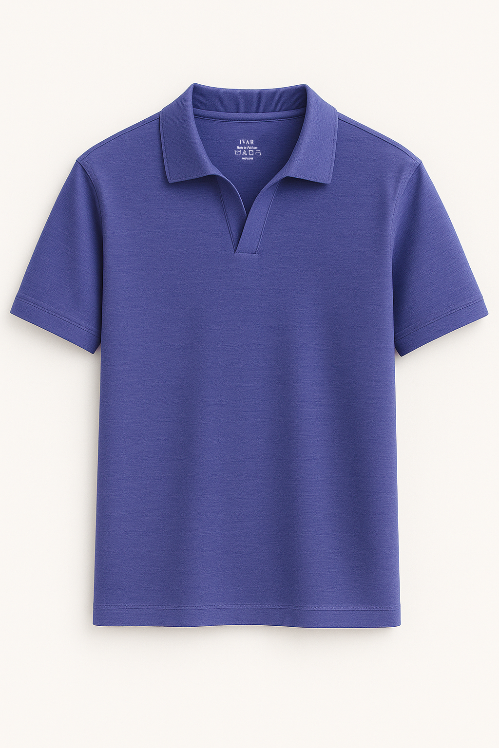 IVAR® Ink Blue Johnny Collar Polo