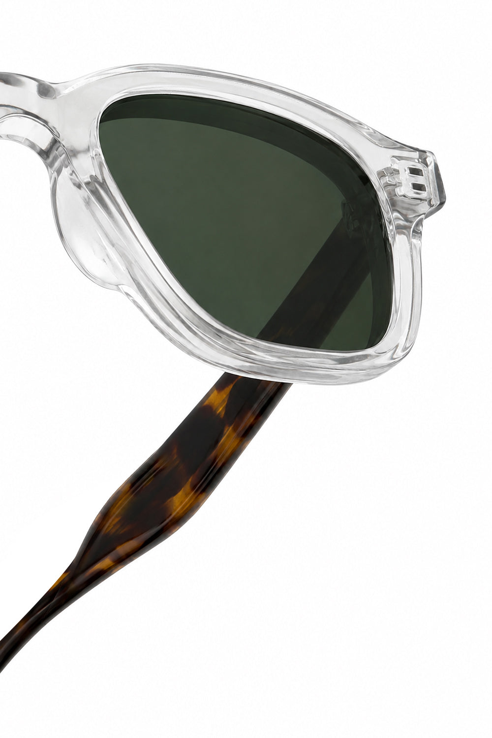 Ivar Icy Desert Glasses - Angled Detail View - IVAR Clothing