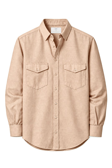 IVAR Peach Italian Linen Shirt