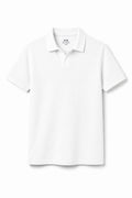 IVAR White J/C Polo - Front View - IVAR Clothing