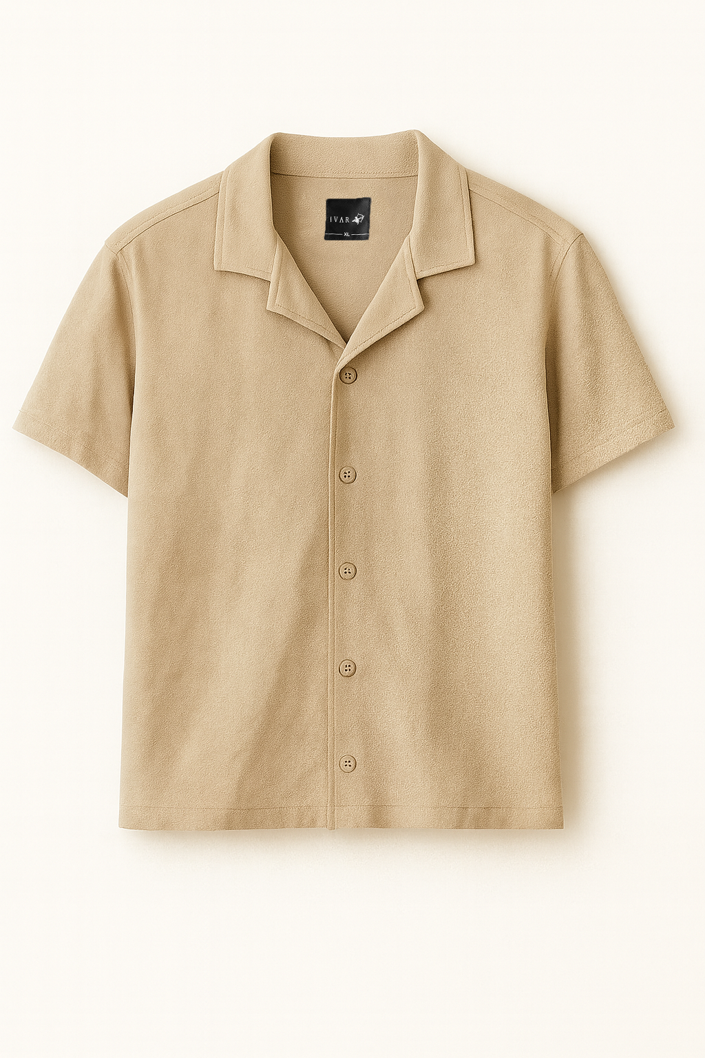 IVAR® Khaki Cuban Collar Shirt