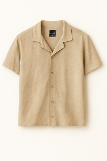IVAR® Khaki Cuban Collar Shirt