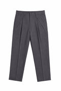 Men's Militia Green Tailored Pants Front View Clean Minimal Look