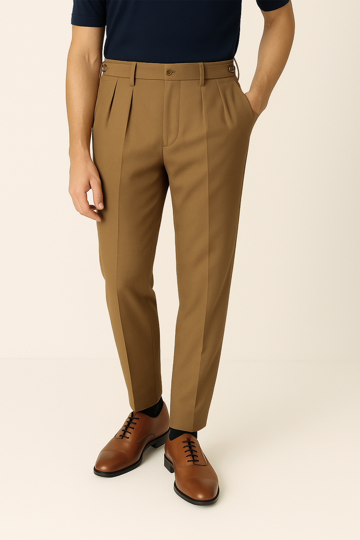 IVAR® Light Brown Adjustable pleated pants
