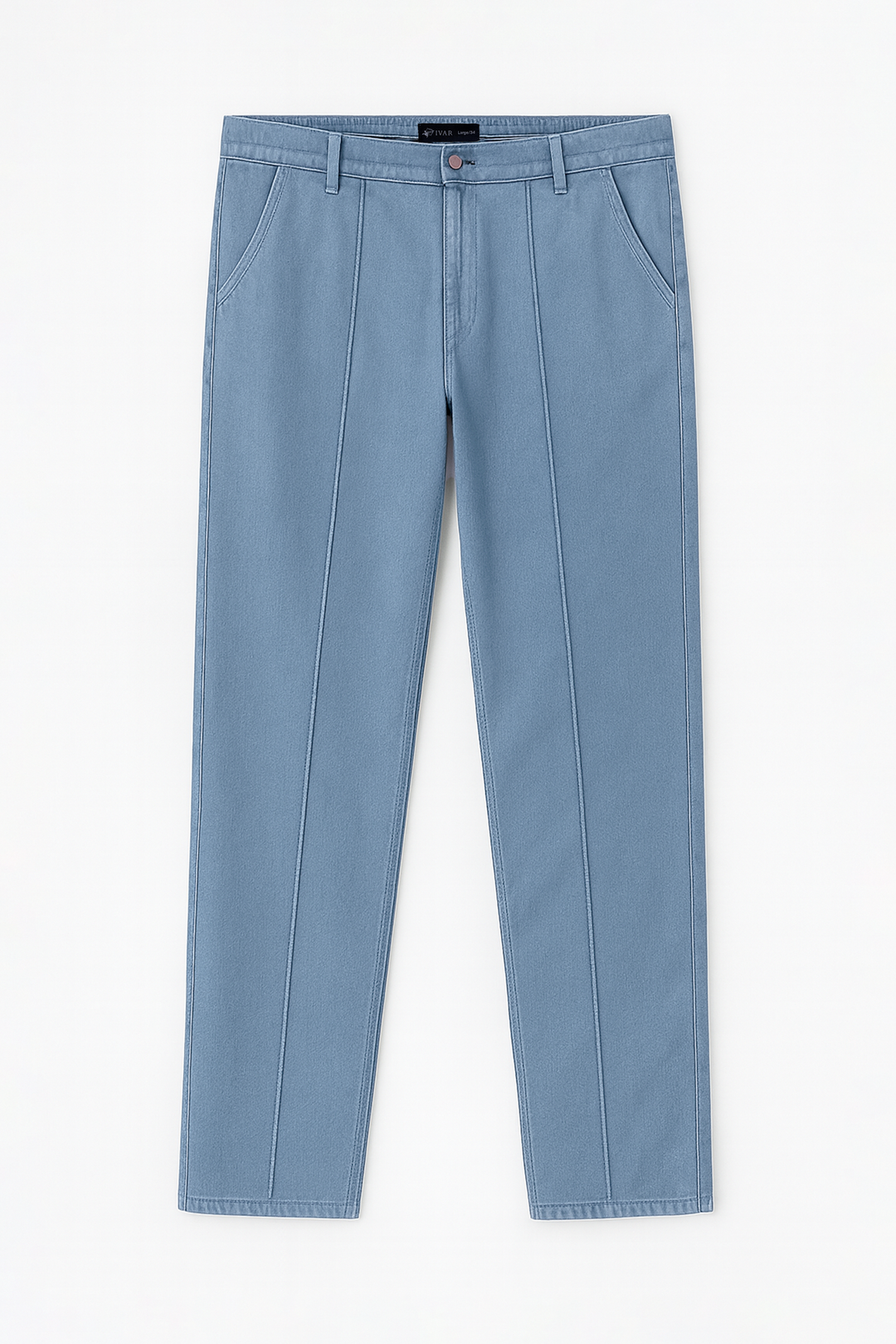 IVAR® French Terry Light Blue Pleated Denim