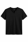 IVAR Black Light Scuba Henley - Front Flat Lay - IVAR Clothing