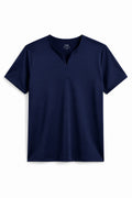 IVAR Navy Light Scuba Henley - Front Flat Lay - IVAR Clothing