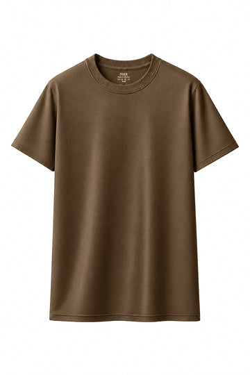 IVAR Light Brown Scuba oversized Tshirt