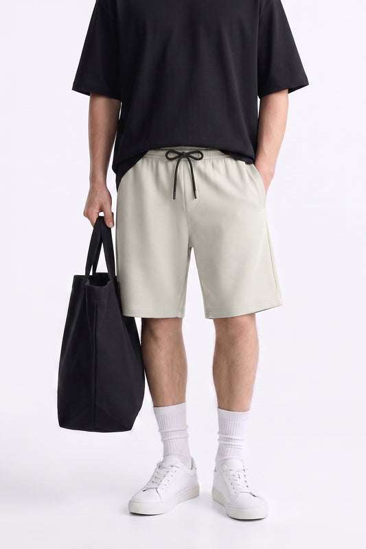 IVAR Beige Light Scuba Shorts – view 2