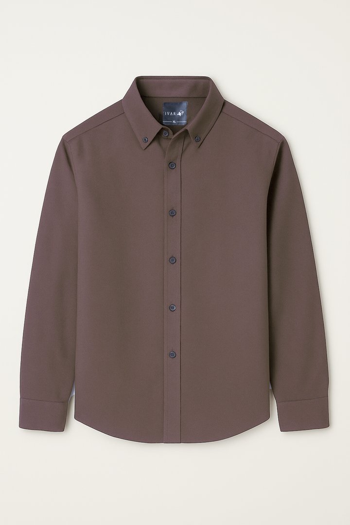 IVAR® Non Iron Light Brown Shirt