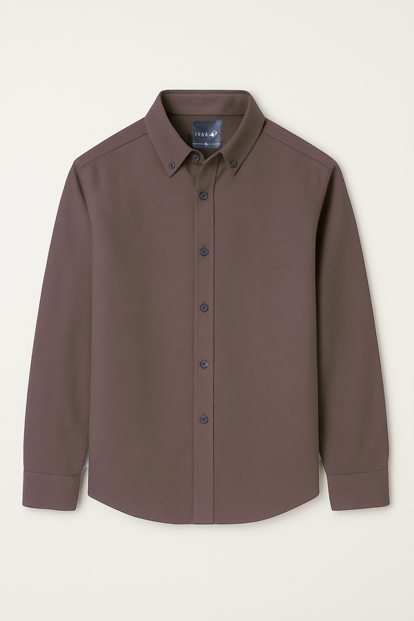 IVAR® Non Iron Light Brown Shirt