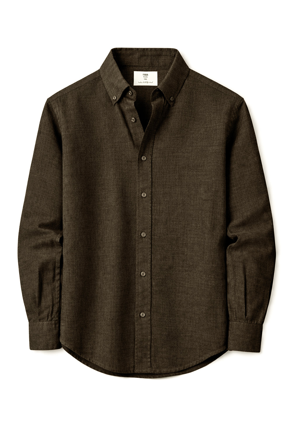 IVAR Brown Linen Shirt - Front View - IVAR Clothing
