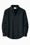 IVAR Charcoal Linen Shirt - Front View - IVAR Clothing