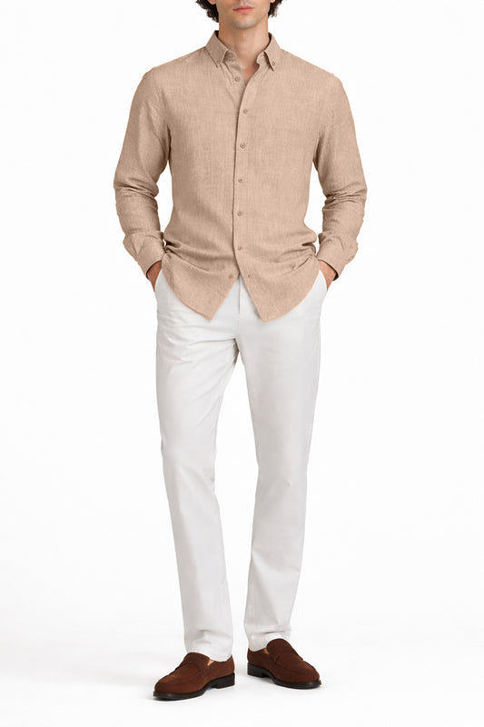 IVAR Peach Linen Shirt