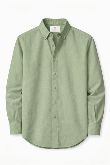 IVAR® Olive Linen Texture Buttondown Shirt