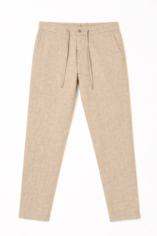 IVAR Dark Khaki Linen Pants