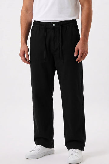 IVAR® Black Linen Denim Pants