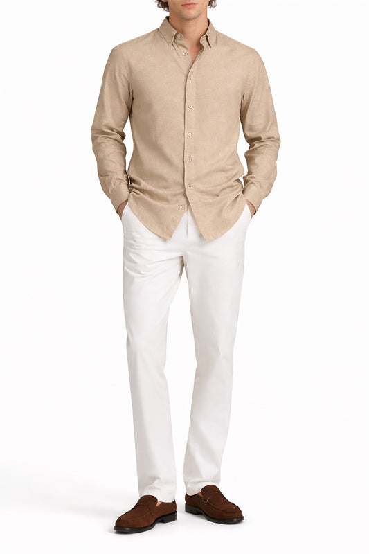 IVAR® Dark Khaki Linen Shirt