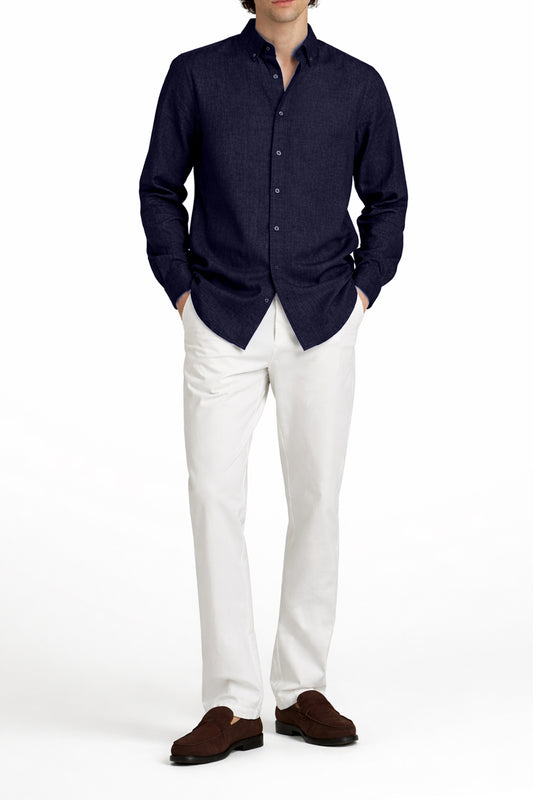 IVAR® Navy Linen Shirt