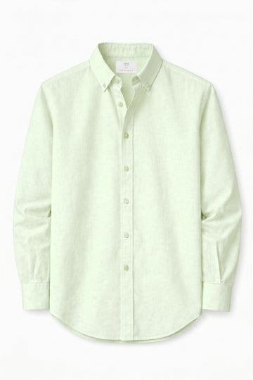 IVAR® Soft Mint Linen Texture Buttondown Shirt