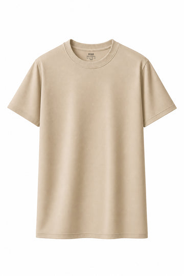 IVAR® Beige Light Scuba oversized Tshirt