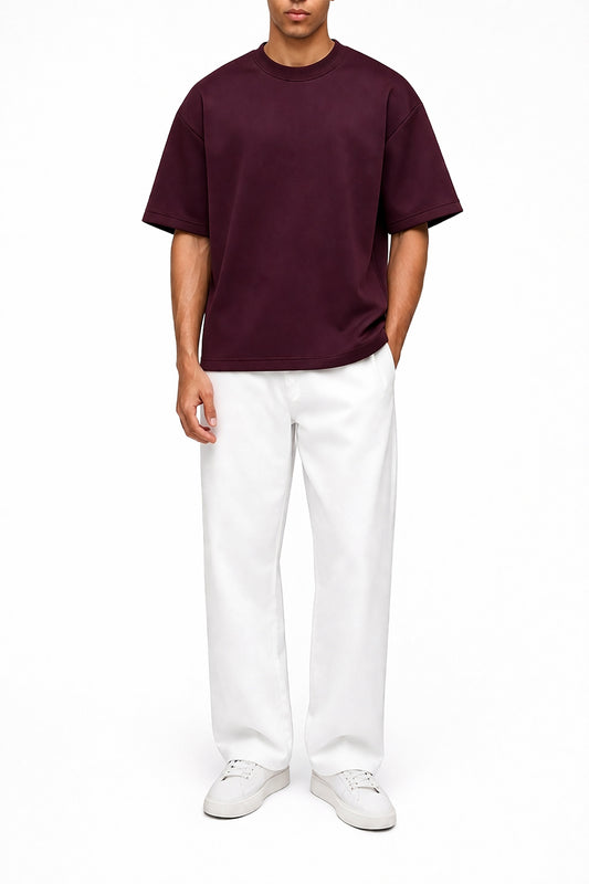IVAR® Maroon Light Scuba oversized Tshirt