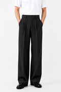 IVAR Bistre Luxe Pinstripe Pant – men's bistre brown luxe pinstripe trousers