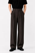 IVAR Bistre Luxe Pinstripe Pant - Full Length Model View - IVAR Clothing