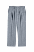 IVAR Graphite Blue Luxe Pinstripe Pant - Flat Lay - IVAR Clothing