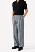 IVAR Heather Grey Luxe Pinstripe Pant - Styled Outfit View - IVAR Clothing