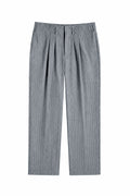 IVAR Heather Grey Luxe Pinstripe Pant - Flat Lay - IVAR Clothing