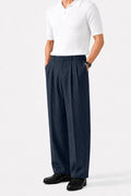 IVAR Navy Luxe Pinstripe Pant - Styled Outfit View - IVAR Clothing