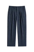 IVAR Navy Luxe Pinstripe Pant - Flat Lay - IVAR Clothing