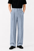 IVAR Sky Luxe Pinstripe Pant - Full Length Model View - IVAR Clothing
