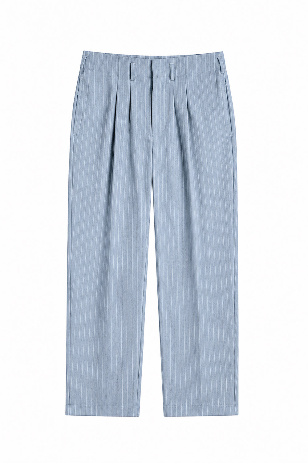 IVAR Sky Luxe Pinstripe Pant - Flat Lay - IVAR Clothing