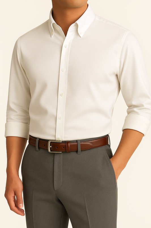 IVAR® White Sateen Shirt