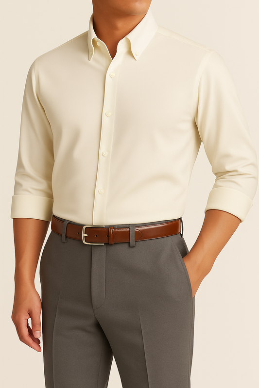 IVAR® Off White Sateen Shirt