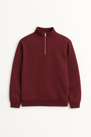 IVAR® Burgundy Scuba Drop Needle Quarter Zipper